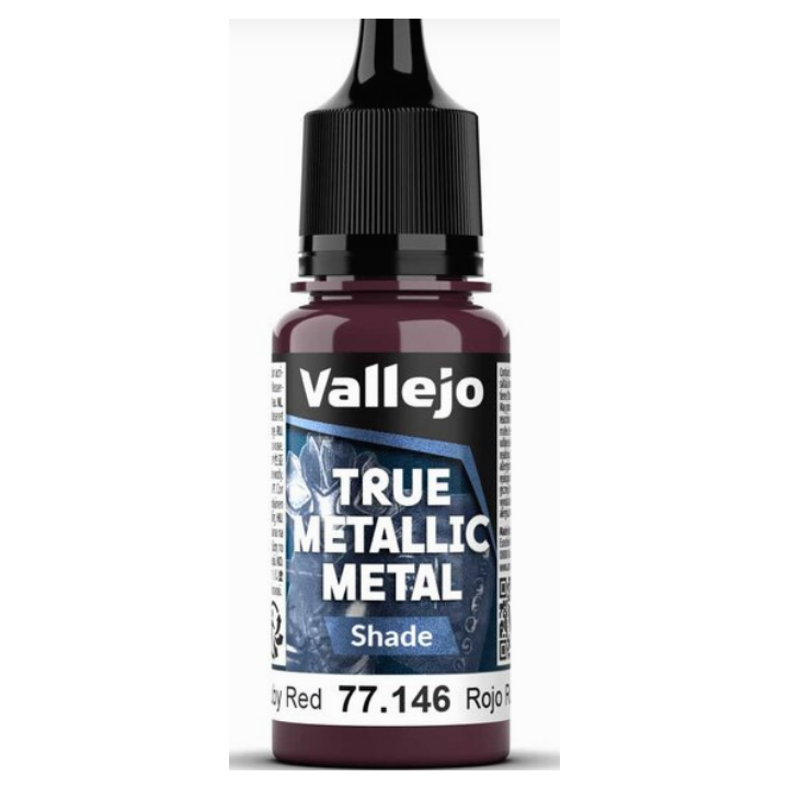 Peinture Vallejo True Metallic Metal - Shade : Ruby Red - Rojo Rubi
