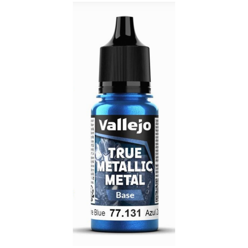 Peinture Vallejo True Metallic Metal - Base : Sapphire Blue  - Azul Zafiro