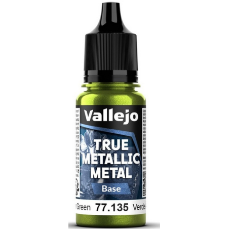 Peinture Vallejo True Metallic Metal - Base : Amber Green - Verde Ambar