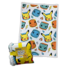 Pokémon - Plaid "Tête Pikachu, Salamèche et Bulbizarre"