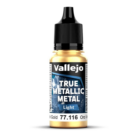 Peinture Vallejo True Metallic Metal - Light : Greenish Gold - Oro Verde