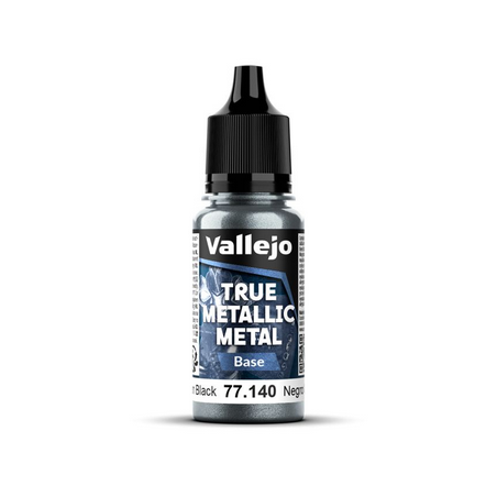 Peinture Vallejo True Metallic Metal - Base : Obsidian Black - Negro Obsidiana