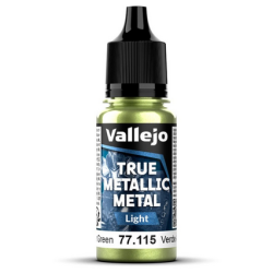 Peinture Vallejo True Metallic Metal - Light : Amber Green - Verde Ambar