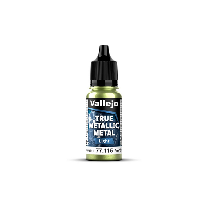Peinture Vallejo True Metallic Metal - Light : Amber Green - Verde Ambar