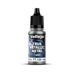 Peinture Vallejo True Metallic Metal - Light : Obsidian Black - Negro Obsidiana