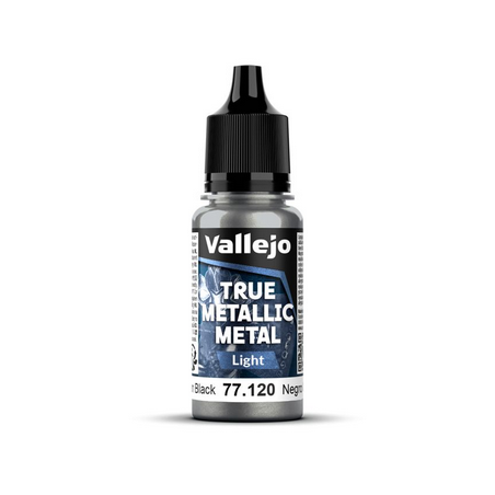 Peinture Vallejo True Metallic Metal - Light : Obsidian Black - Negro Obsidiana