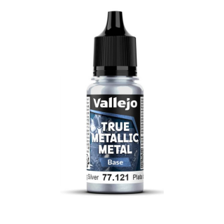 Peinture Vallejo True Metallic Metal - Base : Sterling Silver - Plata de Ley