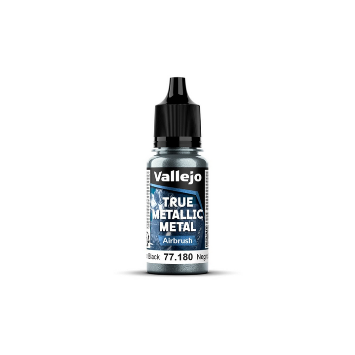 Peinture Vallejo True Metallic Metal - Airbrush : Obsidian Black - Negro Obsidiana