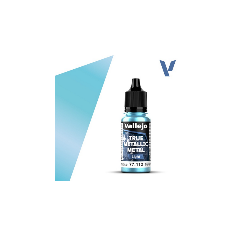 Peinture Vallejo True Metallic Metal - Light : Hydra Turquoise - Turquesa Hidra