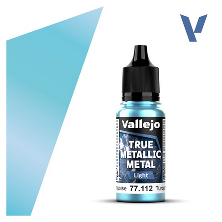 Peinture Vallejo True Metallic Metal - Light : Hydra Turquoise - Turquesa Hidra