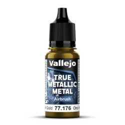 Peinture Vallejo True Metallic Metal - Airbrush : Greenish Gold - Oror Verde