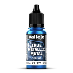 Peinture Vallejo True Metallic Metal - Airbrush : Sapphire Blue - Azul Zafiro