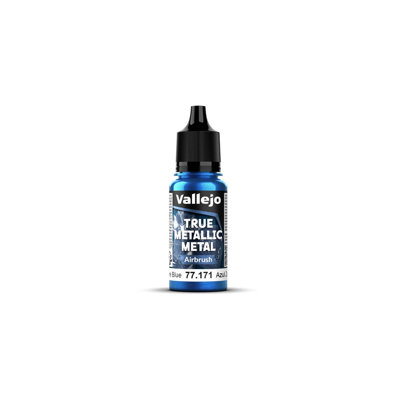 Peinture Vallejo True Metallic Metal - Airbrush : Sapphire Blue - Azul Zafiro