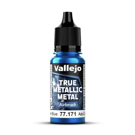Peinture Vallejo True Metallic Metal - Airbrush : Sapphire Blue - Azul Zafiro