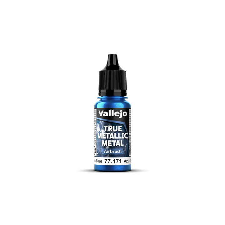 Peinture Vallejo True Metallic Metal - Airbrush : Sapphire Blue - Azul Zafiro