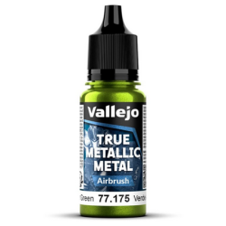Peinture Vallejo True Metallic Metal - Airbrush : Amber Green - Verde Ambar