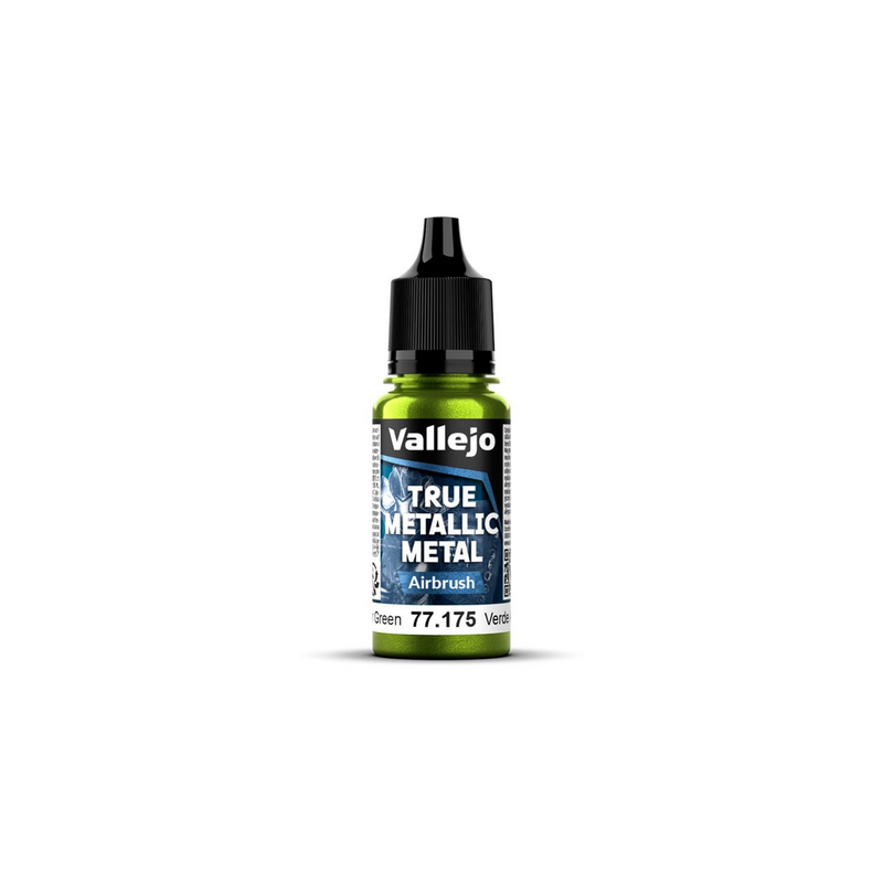 Peinture Vallejo True Metallic Metal - Airbrush : Amber Green - Verde Ambar