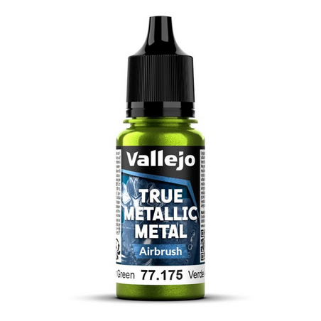 Peinture Vallejo True Metallic Metal - Airbrush : Amber Green - Verde Ambar