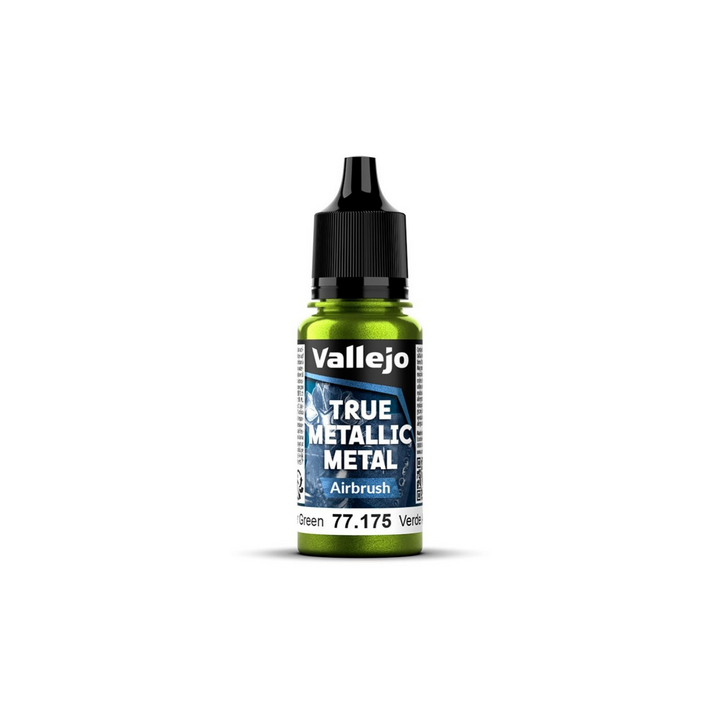 Peinture Vallejo True Metallic Metal - Airbrush : Amber Green - Verde Ambar