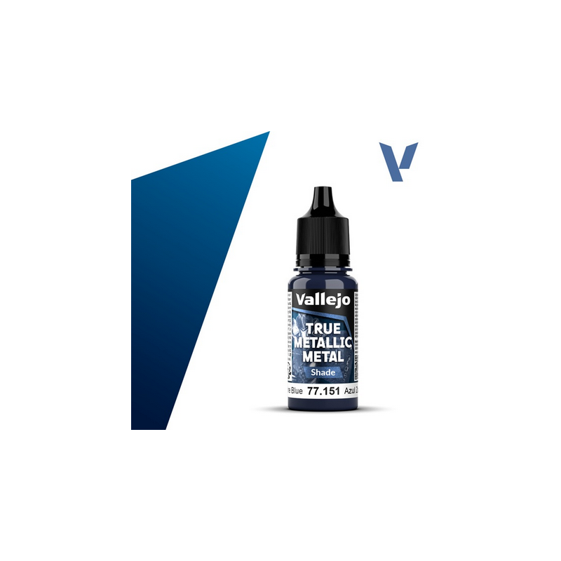 Peinture Vallejo True Metallic Metal - Shade : Sapphire Blue - Azul Zafiro