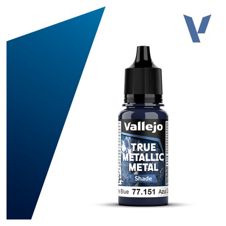 Peinture Vallejo True Metallic Metal - Shade : Sapphire Blue - Azul Zafiro