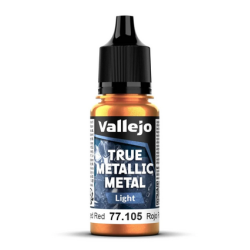 Peinture Vallejo True Metallic Metal - Light : Forget Red - Rojo Forjado