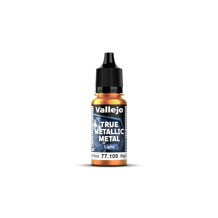 Peinture Vallejo True Metallic Metal - Light : Forget Red - Rojo Forjado