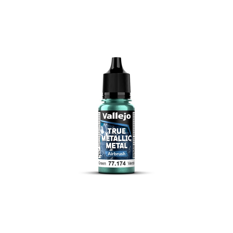 Peinture Vallejo True Metallic Metal - Airbrush : Dusken Green - Verde Sombrio