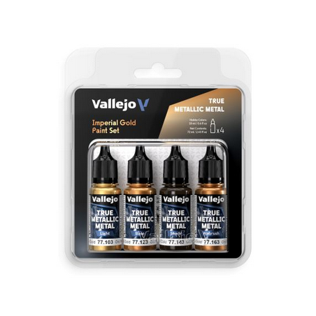 Peinture Vallejo True Metallic Metal - Color Set : Imperial Gold