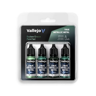 Peinture Vallejo True Metallic Metal - Color Set : Dusken Green