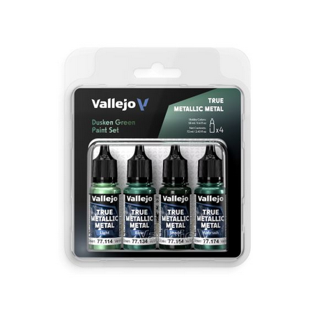 Peinture Vallejo True Metallic Metal - Color Set : Dusken Green