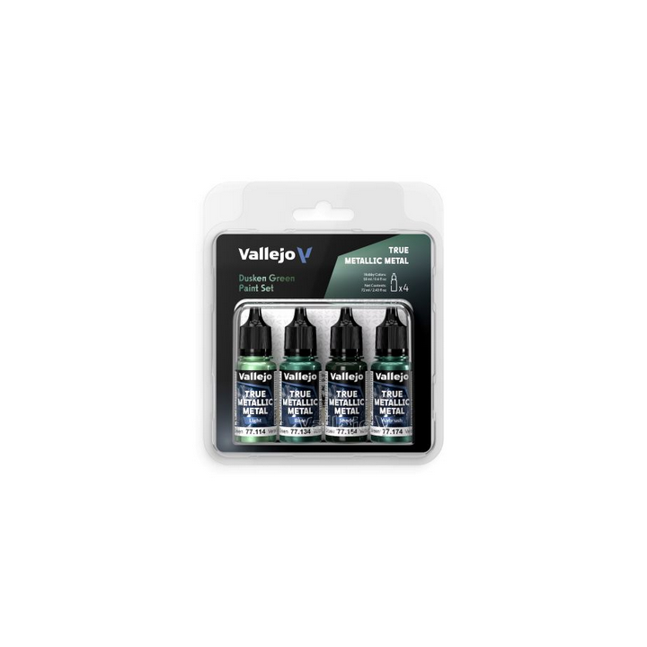 Peinture Vallejo True Metallic Metal - Color Set : Dusken Green