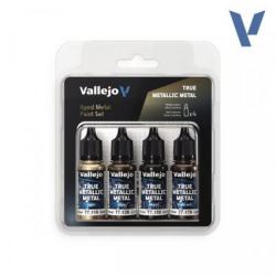 Peinture Vallejo True Metallic Metal - Color Set : Aged Metal