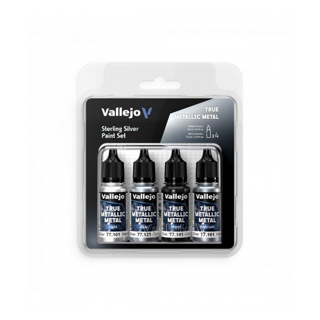 Peinture Vallejo True Metallic Metal - Color Set : Sterling Silver