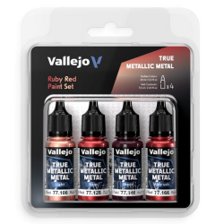 Peinture Vallejo True Metallic Metal - Color Set : Ruby Red