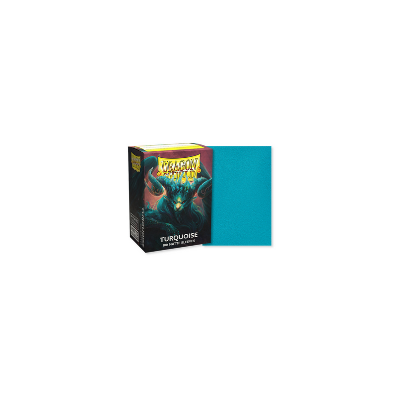Protège-cartes Dragon Shield - 100 Standard Sleeves Matte : Turquoise
