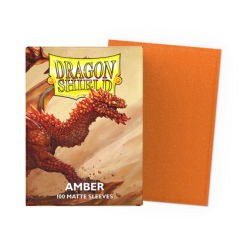 Protège-cartes Dragon Shield - 100 Standard Sleeves Matte : Amber