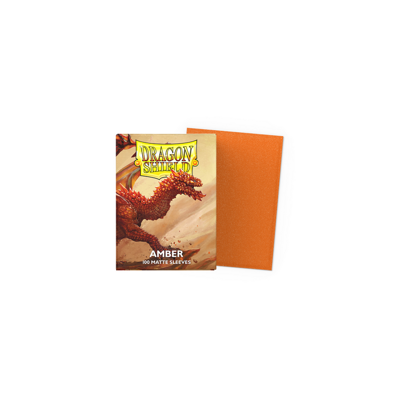 Protège-cartes Dragon Shield - 100 Standard Sleeves Matte : Amber