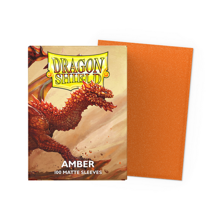 Protège-cartes Dragon Shield - 100 Standard Sleeves Matte : Amber