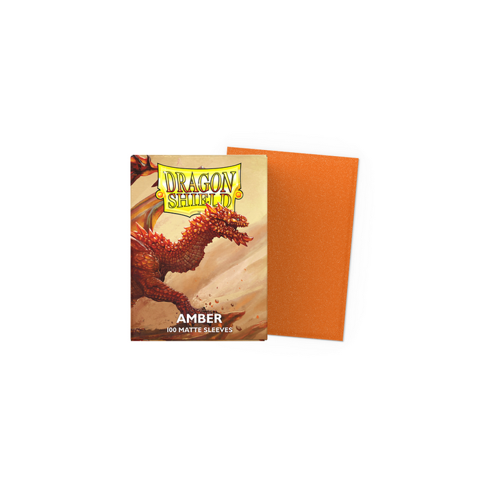 Protège-cartes Dragon Shield - 100 Standard Sleeves Matte : Amber