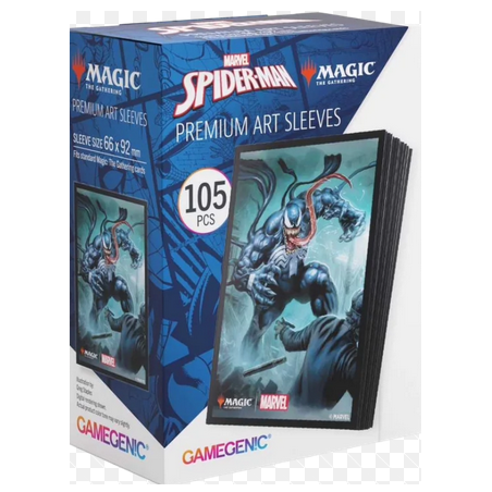 MTG - Protèges Cartes illustrées - Marvel Spider-Man - 105 sleeves illustrées : Venom