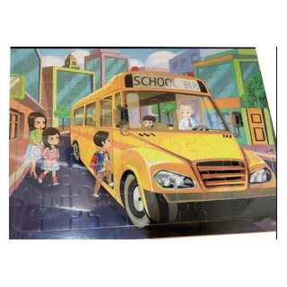 Puzzle - en bois  - School Bus
