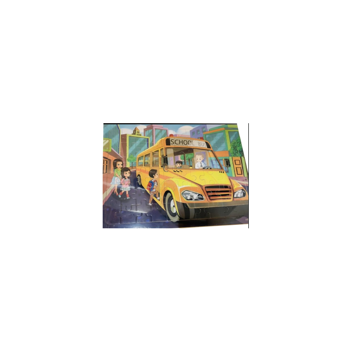 Puzzle - en bois  - School Bus