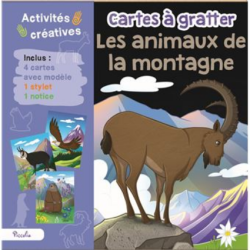 Carte à gratter - Les animaux de la montagne
