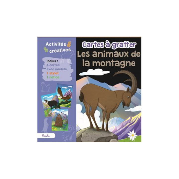 Carte à gratter - Les animaux de la montagne