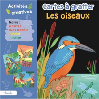 Carte à gratter - Les oiseaux