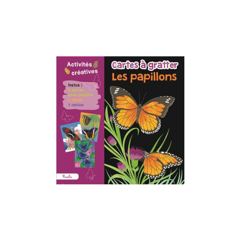 Carte à gratter - Les papillons
