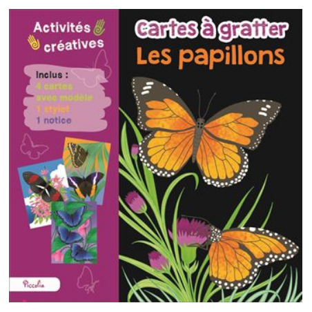 Carte à gratter - Les papillons