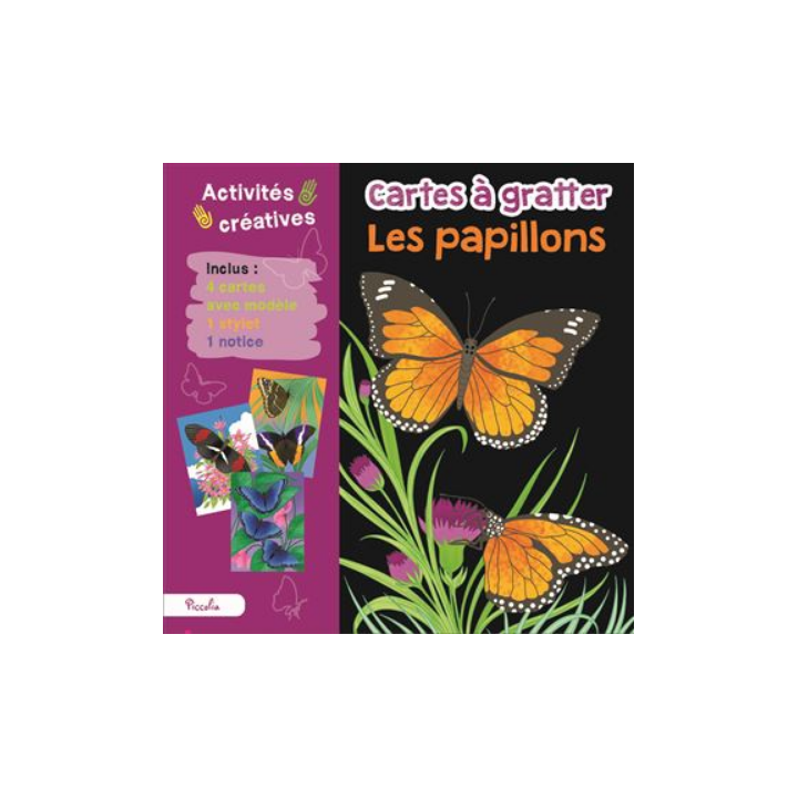 Carte à gratter - Les papillons