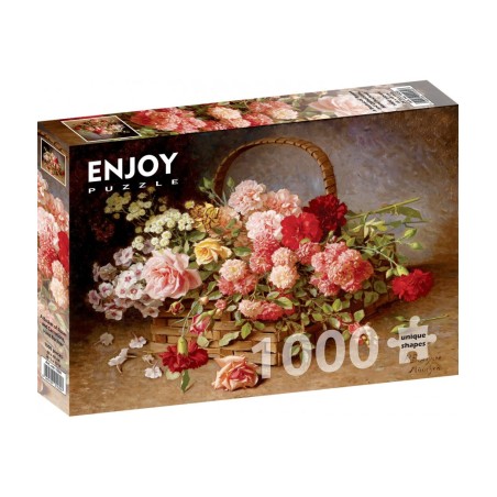 Puzzle Enjoy Puzzle - Panier de Roses - 1000 pièces